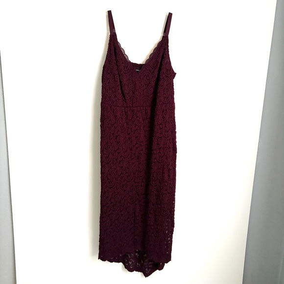 torrid Dresses & Skirts - torrid | NWT Women’s Maroon Purple Sleeveless Lace Dress Size 1X 14/16